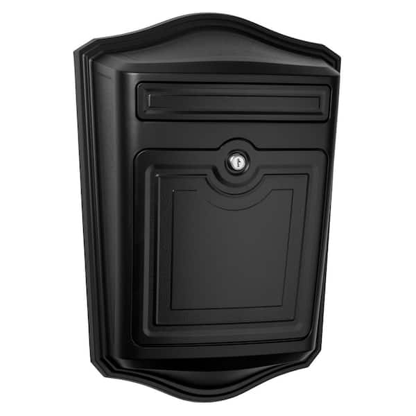 Maison Black, Medium, Aluminum, Locking, Wall Mount Mailbox (2540B-10)