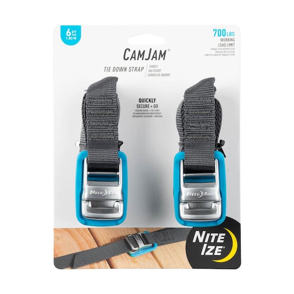 CamJam 6 ft. Tie Down Strap (2-Pack) (CJWR6-2PK-09D1)