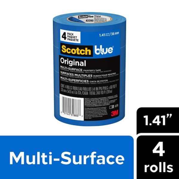 ScotchBlue 1.41 In. x 60 Yds. Original Multi-Surface Painter's Tape (4 Rolls) (2090-36EVP)