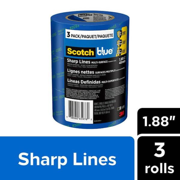 ScotchBlue 1.88 in. x 60 yd. Sharp Lines Multi-Surface Painter's Tape with Edge-Lock (3-Pack) (2093-48TC3)