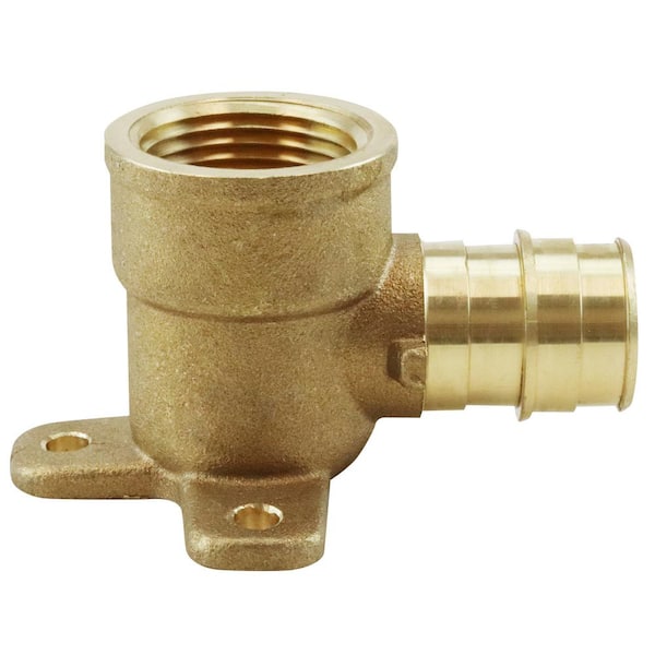 3/4 in. Brass PEX-A Expansion Barb x 3/4 in. Female Pipe Thread Adapter 90-Degree Drop-Ear Elbow (EPXDEE34)