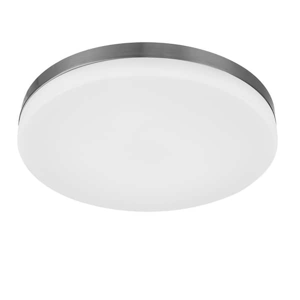 Flexinstall LED 12 in. Brushed Nickel Edge to Edge Recessed Ceiling Light for Home with 5CCT + DuoBright Dimming (92057)