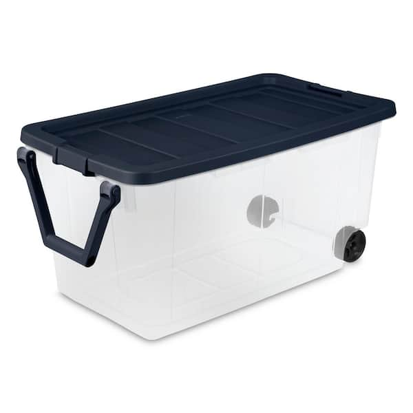 160QT LATCHING BOX + WHEELS,INK BLUE (14674K02)