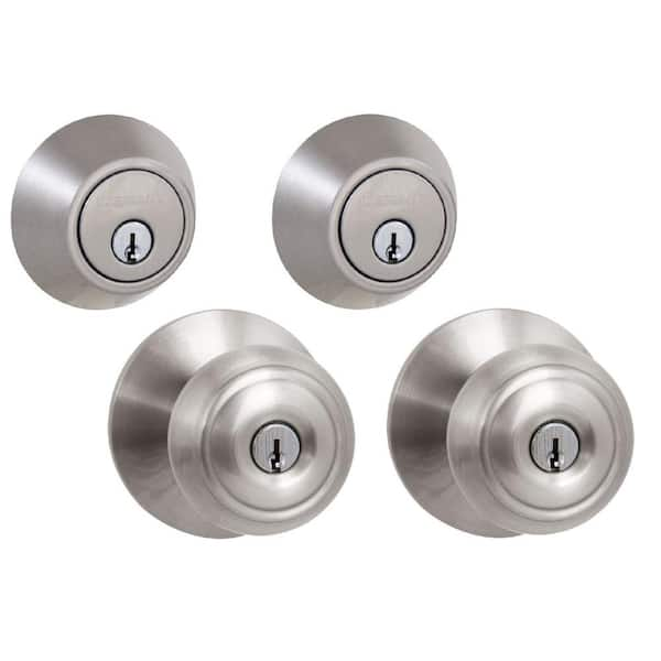 Hartford Satin Nickel Single Cylinder Keyed Entry Project Pack (32BGX2D1BD)