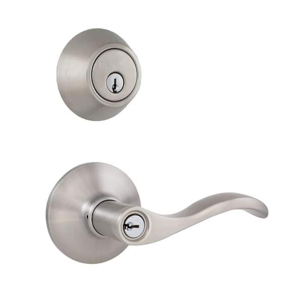 Naples Satin Nickel Combo Pack with Single Cylinder Deadbolt (32MYEX2D1B)