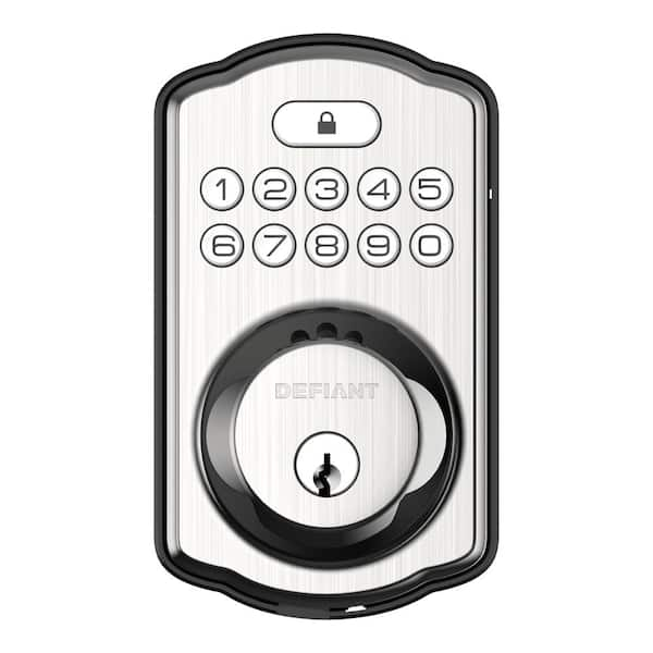 Single Cylinder Castle Electronic Keypad Deadbolt Satin Nickel (KS01-SN)