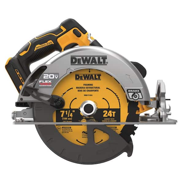 20V MAX Cordless Brushless 7-1/4 in. Sidewinder Style Circular Saw with FLEXVOLT ADVANTAGE (Tool Only) (DCS573B)