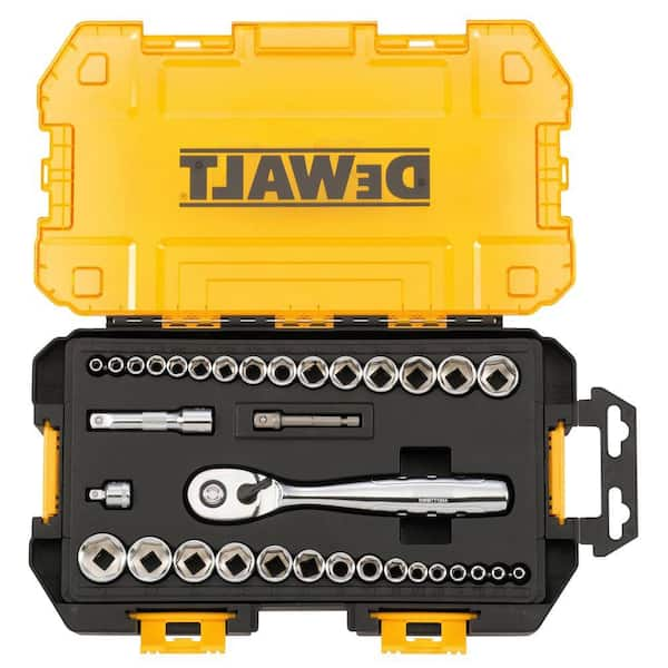 1/4 in. and 3/8 in. Drive Ratchet & Socket Set (34-Piece) (DWMT73804)