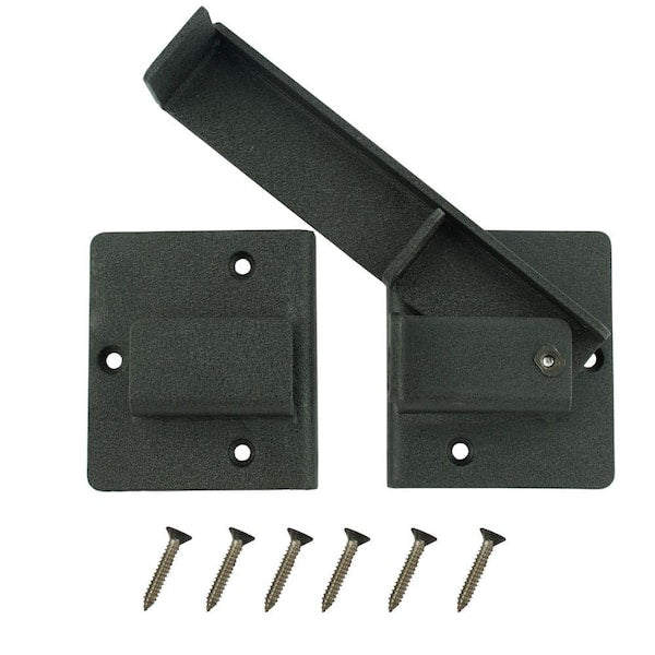 Black Extra Heavy-Duty Gate Flip Latch (20474)