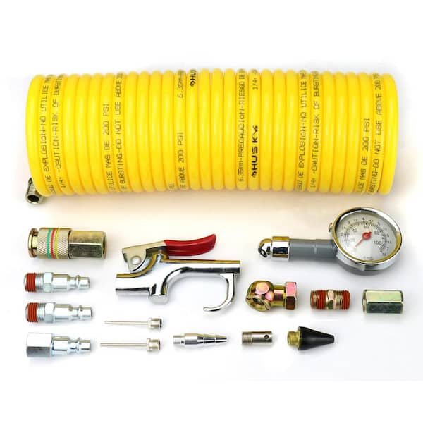 25 ft. Recoil Nylon Air Hose Kit 15-Piece (41252BXHOM)