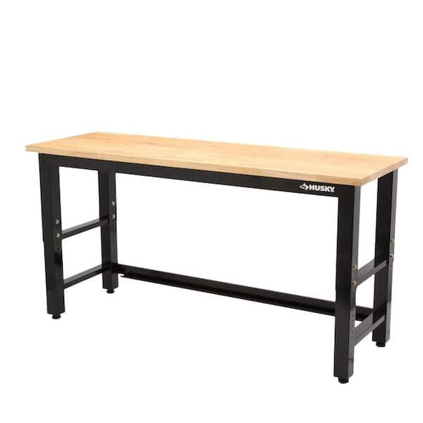 72 in. W x 24 in. D Adjustable Height Black Workbench for Ready (G7200S-US)