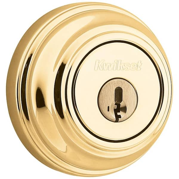 Polished Brass Double Cylinder Deadbolt featuring SmartKey Security (99850-071)