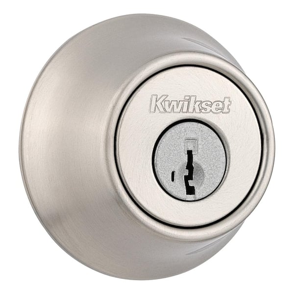 660 Satin Nickel Single Cylinder Deadbolt featuring SmartKey Security and Microban Technology (96600-750)