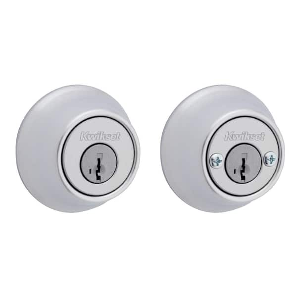 665 Satin Chrome Double Cylinder Deadbolt featuring SmartKey Security (96650-511)