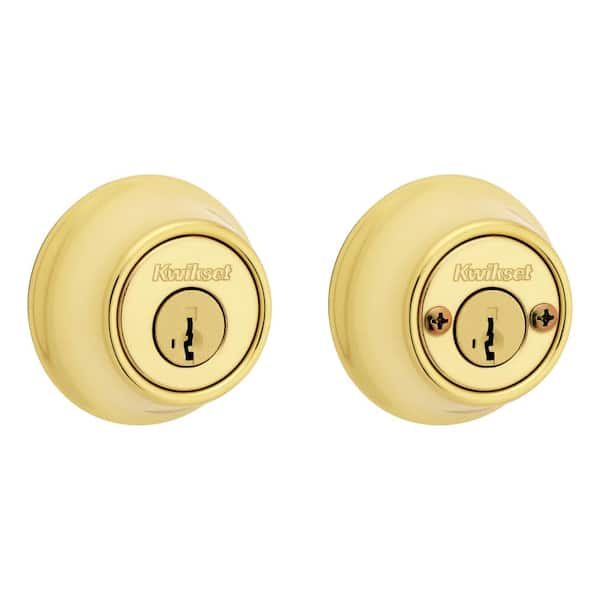 665 Polished Brass Double Cylinder Deadbolt featuring SmartKey Security and Microban Technology (96650-509)