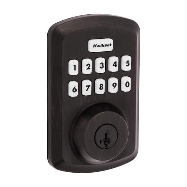 Powerbolt 250 10-Button Keypad Venetian Bronze Transitional Electronic Deadbolt Door Lock (992500-003)