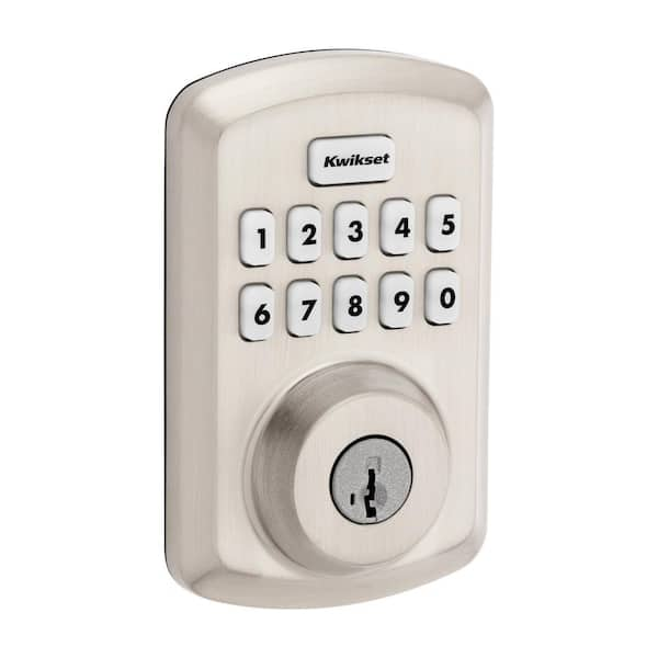 Powerbolt 250 10-Button Keypad Satin Nickel Transitional Electronic Deadbolt Door Lock (992500-002)