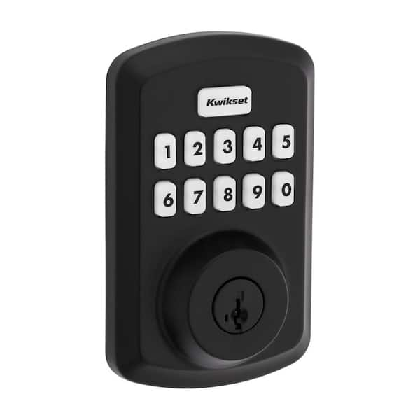 Powerbolt 250 10-Button Keypad Matte Black Transitional Electronic Deadbolt Door Lock (992500-004)