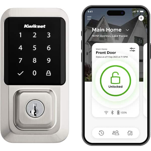 HALO Satin Nickel Single-Cylinder Keypad Electronic Smart Lock Deadbolt (99390-001)