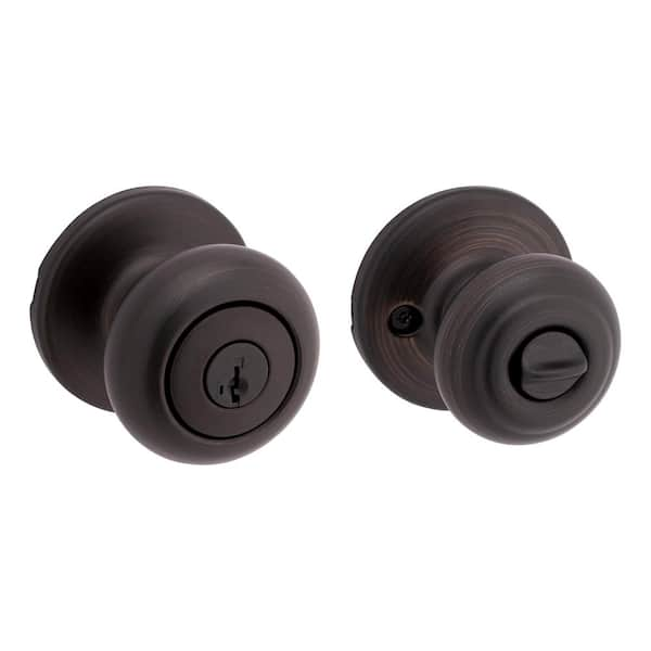 Cove Venetian Bronze Keyed Entry Door Knob featuring SmartKey Security and Microban Technology (94002-956)