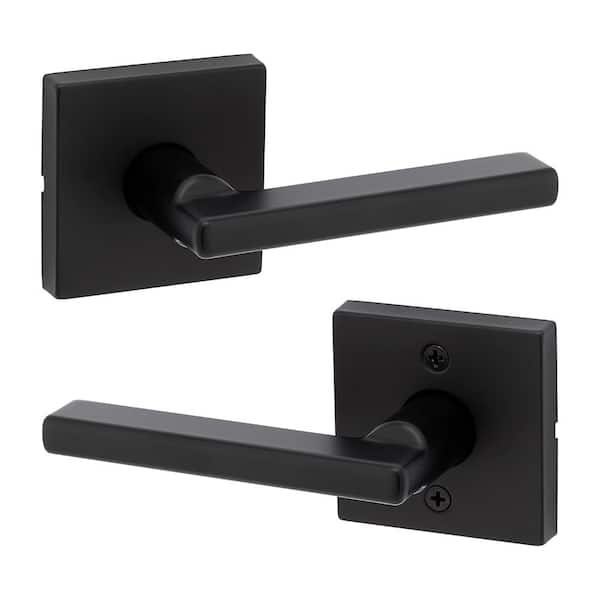 Halifax Square Matte Black Hall/Closet Passage Door Lever (97200-906)