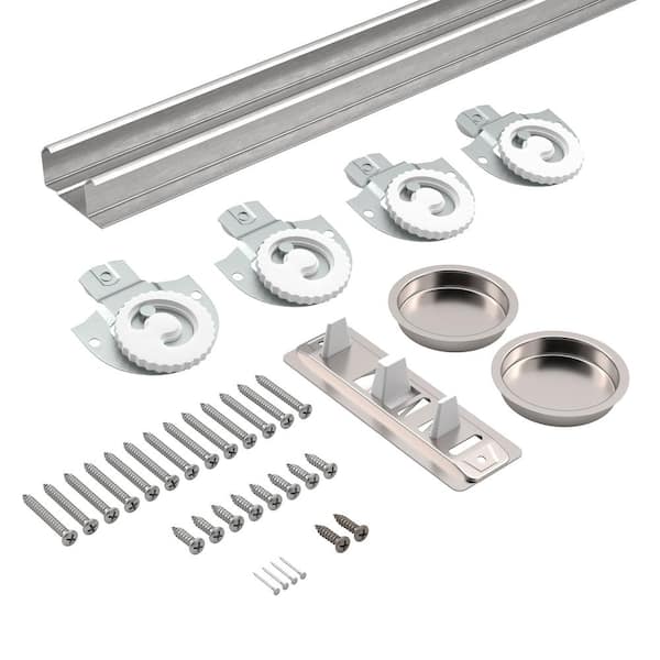 72 in. Steel Bypass Door Hardware Kit (14672BC)