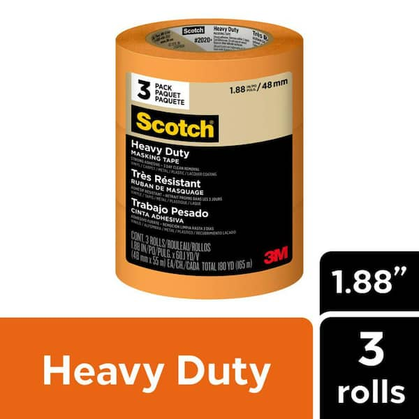 Scotch 1.88 in. x 60.1 yds. Heavy Duty Masking Tape (3-Rolls/Pack) (2020+48EP3)