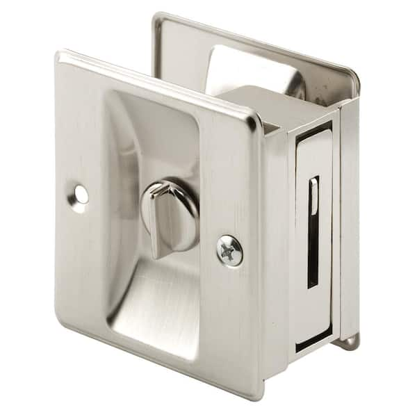 POCKET DOOR PRIVACY LATCH SAT NICKEL (N 7239)