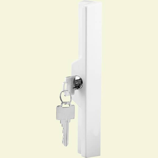 Diecast, White, Outside Patio Door Pull with Key (C 1120)