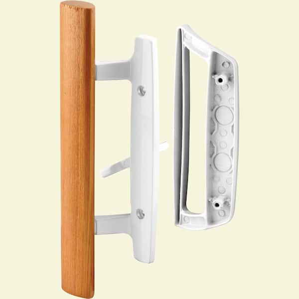 WHITE PATIO DOOR HANDLE SET (C 1204)