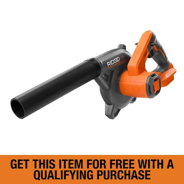 18V Lithium-Ion Cordless Compact Jobsite Blower with Inflator/Deflator Nozzle (R86043B)