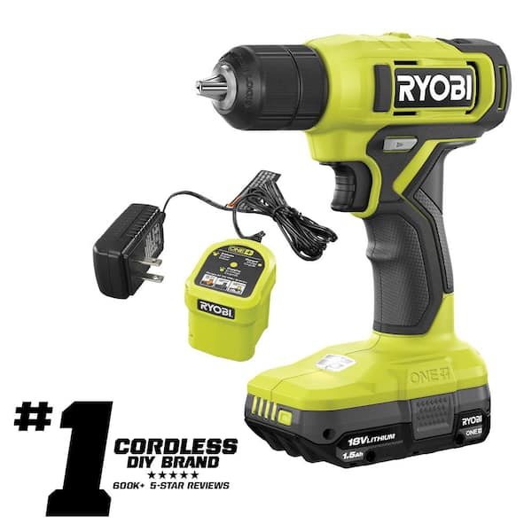 ONE+ 18V Cordless 3/8 in. Drill/Driver Kit with 1.5 Ah Battery and Charger (PDD209K)