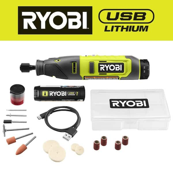 USB Lithium Rotary Tool Kit with 2.0 Ah USB Lithium Battery and Charging Cable (FVM51K)