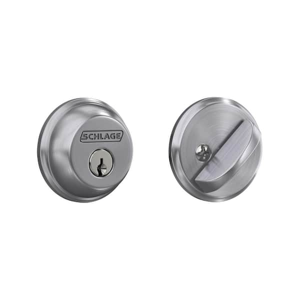 Satin Chrome Single Cylinder Deadbolt - Light Commercial (138193)