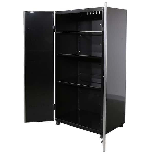 Ready-to-Assemble 24-Gauge Steel Garage Gear Cabinet in Black (715171)