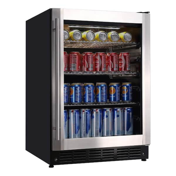 23.4 in. 50 Bottle, 154 Can, Wine and Beverage Cooler with Stainless Steel Door (HVBC58ST)