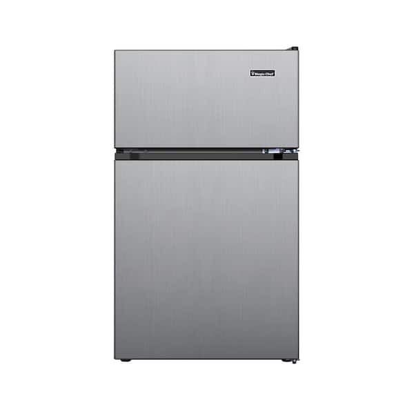 3.1 cu. ft. 2-Door Mini Refrigerator in Stainless Steel Look with Freezer, (HMDR31GSE)