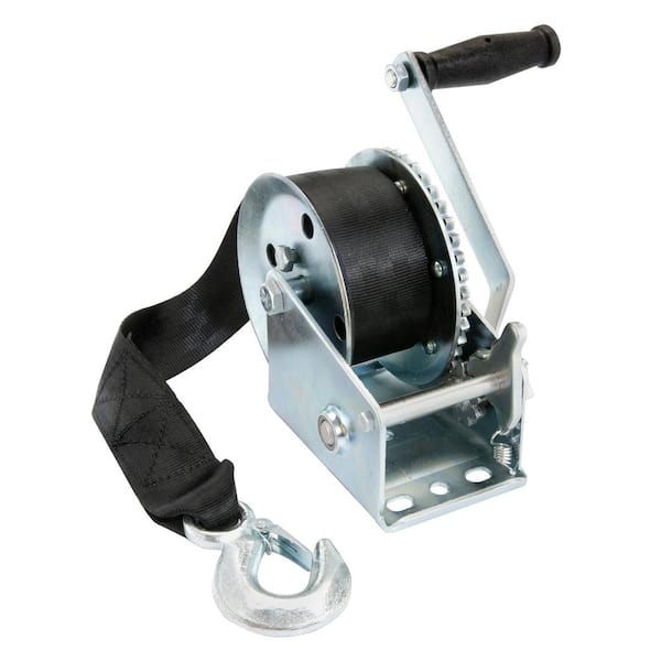 1,500 lb., 2 in. x 20 ft. Manual Trailer Winch (776)