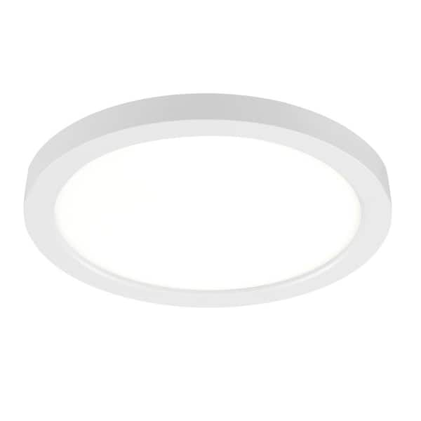 Flexinstall Disk 10 in. White Indoor Integrated LED Recessed Ceiling Light with 5CCT Plus DuoBright (92059)